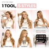 image:imageELLA BELLA 6 in 1 Professional Hot Air Styler amp Straightener Fast Drying  Powerful Hair Dryer Set  Styling Without Heat Damage Curling Volumizing Includes Protective Travel CaseChampagne