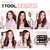 image:imageELLA BELLA 6 in 1 Professional Hot Air Styler amp Straightener Fast Drying  Powerful Hair Dryer Set  Styling Without Heat Damage Curling Volumizing Includes Protective Travel CasePink
