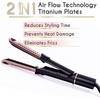 image:imageELLA BELLA Hair Straightener amp Air Curler 2 in 1 Titanium Flat Iron  Cooling Air Vents to Effortlessly Lock in Style Multiple Looks Professional Salon Results