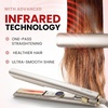 image:imageELLA BELLA Slimline Hair Straightener with Infrared 2in1 Curling  10 Temperature Settings Portable Compact Design 2in1 Straightening amp Curling Tool in One DeviceChampagne