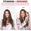 image:imageELLA BELLA Slimline Hair Straightener with Infrared 2in1 Curling  10 Temperature Settings Portable Compact Design 2in1 Straightening amp Curling Tool in One DeviceChampagne