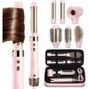 image:imageELLA BELLA 6 in 1 Professional Hot Air Styler amp Straightener Fast Drying  Powerful Hair Dryer Set  Styling Without Heat Damage Curling Volumizing Includes Protective Travel CasePink