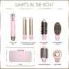 image:imageELLA BELLA 6in1 Hot Air Styler Pink amp Heat Protectant Spray  Powerful Hair Dryer Set for Fast Curling Volumizing Straightening  Includes Travel Case  UV Shield amp Nourishing Hair Care