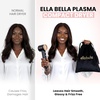 image:imageELLA BELLA Compact Plasma Hair Dryer Digital Display Rapid Drying Quiet  Advanced Plasma Technology Blow Dryer Luxury Velvet Travel Bag Diffuser amp Nozzle Included All Hair TypesBlack