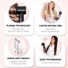 image:imageELLA BELLA Compact Plasma Hair Dryer Digital Display Rapid Drying Quiet  Advanced Plasma Technology Blow Dryer Luxury Velvet Travel Bag Diffuser amp Nozzle Included All Hair TypesBlack