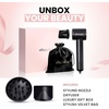 image:imageELLA BELLA Compact Plasma Hair Dryer Digital Display Rapid Drying Quiet  Advanced Plasma Technology Blow Dryer Luxury Velvet Travel Bag Diffuser amp Nozzle Included All Hair TypesBlack