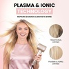 image:imageELLA BELLA Compact Plasma Hair Dryer Digital Display Rapid Drying Quiet  Advanced Plasma Technology Blow Dryer Luxury Velvet Travel Bag Diffuser amp Nozzle Included All Hair TypesChampagne