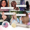 image:imageELLA BELLA Compact Plasma Hair Dryer Digital Display Rapid Drying Quiet  Advanced Plasma Technology Blow Dryer Luxury Velvet Travel Bag Diffuser amp Nozzle Included All Hair TypesChampagne