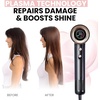image:imageELLA BELLA Compact Plasma Hair Dryer Digital Display Rapid Drying Quiet  Advanced Plasma Technology Blow Dryer Luxury Velvet Travel Bag Diffuser amp Nozzle Included All Hair TypesBlack