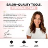 image:imageELLA BELLA Compact Plasma Hair Dryer Digital Display Rapid Drying Quiet  Advanced Plasma Technology Blow Dryer Luxury Velvet Travel Bag Diffuser amp Nozzle Included All Hair TypesChampagne
