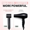 image:imageELLA BELLA Compact Plasma Hair Dryer Digital Display Rapid Drying Quiet  Advanced Plasma Technology Blow Dryer Luxury Velvet Travel Bag Diffuser amp Nozzle Included All Hair TypesBlack