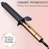 image:imageELLA BELLA Curling Iron 15 Professional Ceramic Wand All Hair Types  Professional Hair Curler  Transform Your Look in Seconds Say Goodbye to Heat Damage with Ceramic TechnologyBlackGold