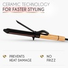 image:imageELLA BELLA Curling Iron 15 Professional Ceramic Wand All Hair Types  Professional Hair Curler  Transform Your Look in Seconds Say Goodbye to Heat Damage with Ceramic TechnologyBlackGold