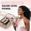 image:imageELLA BELLA Ionic Hair Dryer Foldable with Diffuser Perfect for Travel  Negative Ion Blow Dryer Intelligent Heat Control amp Rapid Drying Lightweight Low Noise TechnologyChampagne