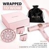 image:imageELLA BELLA Ionic Hair Dryer with Diffuser  Negative Ion Blow Dryer Quiet  ProfessionalGrade Blow Dryer Intelligent Heat Control amp Rapid Drying Lightweight Low Noise All Hair TypesPink