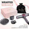 image:imageELLA BELLA Ionic Hair Dryer with Diffuser  Negative Ion Blow Dryer Quiet  ProfessionalGrade Blow Dryer Intelligent Heat Control amp Rapid Drying Lightweight Low Noise All Hair TypesGrey  Purple