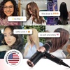 image:imageELLA BELLA Ionic Hair Dryer with Diffuser  Negative Ion Blow Dryer Quiet  ProfessionalGrade Blow Dryer Intelligent Heat Control amp Rapid Drying Lightweight Low Noise All Hair TypesBlack