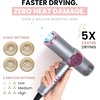 image:imageELLA BELLA Ionic Hair Dryer with Diffuser  Negative Ion Blow Dryer Quiet  ProfessionalGrade Blow Dryer Intelligent Heat Control amp Rapid Drying Lightweight Low Noise All Hair TypesGrey  Purple