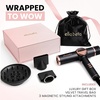 image:imageELLA BELLA Ionic Hair Dryer with Diffuser  Negative Ion Blow Dryer Quiet  ProfessionalGrade Blow Dryer Intelligent Heat Control amp Rapid Drying Lightweight Low Noise All Hair TypesBlack