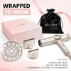 image:imageELLA BELLA Ionic Hair Dryer with Diffuser  Negative Ion Blow Dryer Quiet  ProfessionalGrade Blow Dryer Intelligent Heat Control amp Rapid Drying Lightweight Low Noise All Hair TypesChampagne