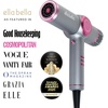 image:imageELLA BELLA Ionic Hair Dryer with Diffuser  Negative Ion Blow Dryer Quiet  ProfessionalGrade Blow Dryer Intelligent Heat Control amp Rapid Drying Lightweight Low Noise All Hair TypesGrey  Purple