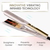 image:imageELLA BELLA Titanium Flat Iron Hair Straightener Large with Infrared  Professional Straightening Iron for Women  Digital Display for Accurate Temperature Control Good Housekeeping FeaturedChampagne