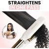 image:imageELLA BELLA Titanium Flat Iron Hair Straightener Large with Infrared  Professional Straightening Iron for Women  Digital Display for Accurate Temperature Control Good Housekeeping FeaturedWhite