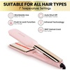 image:imageELLA BELLA Titanium Flat Iron Hair Straightener Large with Infrared  Professional Straightening Iron for Women  Digital Display for Accurate Temperature Control Good Housekeeping FeaturedPink