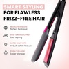 image:imageELLA BELLA Titanium Flat Iron Hair Straightener Large with Infrared  Professional Straightening Iron for Women  Digital Display for Accurate Temperature Control Good Housekeeping FeaturedDark Grey  Purple