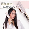 image:imageELLA BELLA Titanium Flat Iron Hair Straightener Large with Infrared  Professional Straightening Iron for Women  Digital Display for Accurate Temperature Control Good Housekeeping FeaturedChampagne