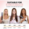image:imageELLA BELLA Titanium Flat Iron Hair Straightener Large with Infrared  Professional Straightening Iron for Women  Digital Display for Accurate Temperature Control Good Housekeeping FeaturedDark Grey  Purple