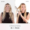 image:imageELLA BELLA Titanium Flat Iron Hair Straightener Large with Infrared  Professional Straightening Iron for Women  Digital Display for Accurate Temperature Control Good Housekeeping FeaturedChampagne