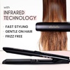 image:imageELLA BELLA Titanium Flat Iron Hair Straightener Slim with Infrared  Professional Straightening Iron for Women  Digital Display for Accurate Temperature Control Good Housekeeping FeaturedBlack