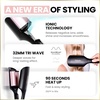 image:imageELLA BELLA Ultimate Waver Curling Iron Crimper Hair Tool Dual Voltage  Adjustable Heat Settings AntiScald Tech Ionic Ceramic Coating for LongLasting FrizzFree Beach WavesBlackRose Gold