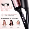 image:imageELLA BELLA Ultimate Waver Curling Iron Crimper Hair Tool Dual Voltage  Adjustable Heat Settings AntiScald Tech Ionic Ceramic Coating for LongLasting FrizzFree Beach WavesBlackRose Gold