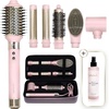 image:imageELLA BELLA 6in1 Hot Air Styler Pink amp Heat Protectant Spray  Powerful Hair Dryer Set for Fast Curling Volumizing Straightening  Includes Travel Case  UV Shield amp Nourishing Hair Care