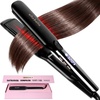 image:imageELLA BELLA Titanium Flat Iron Hair Straightener Large with Infrared  Professional Straightening Iron for Women  Digital Display for Accurate Temperature Control Good Housekeeping FeaturedBlack