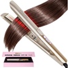 image:imageELLA BELLA Titanium Flat Iron Hair Straightener Slim with Infrared  Professional Straightening Iron for Women  Digital Display for Accurate Temperature Control Good Housekeeping FeaturedChampagne