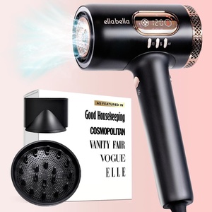 image:imageELLA BELLA Professional Smart Plasma Hair Dryer with Diffuser Quiet  Advanced Plasma Technology Blow Dryer Intelligent Heat Control amp Wind Speeds Suitable for All Hair Types