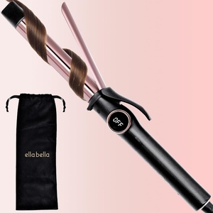 image:imageELLA BELLA Slimline Curling Iron 1 Inch Dual Voltage Titanium Coating  Professional Curling Wand for LongLasting Curls and Reliable Everyday Styling Results All Hair Types