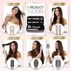image:imageELLA BELLA 6in1 Hot Air Styler Champagne amp Heat Protectant Spray  Hair Dryer amp Straightener Set  Fast Drying Curling Volumizing Straightening  Travel Case Included  UV Shield Protection